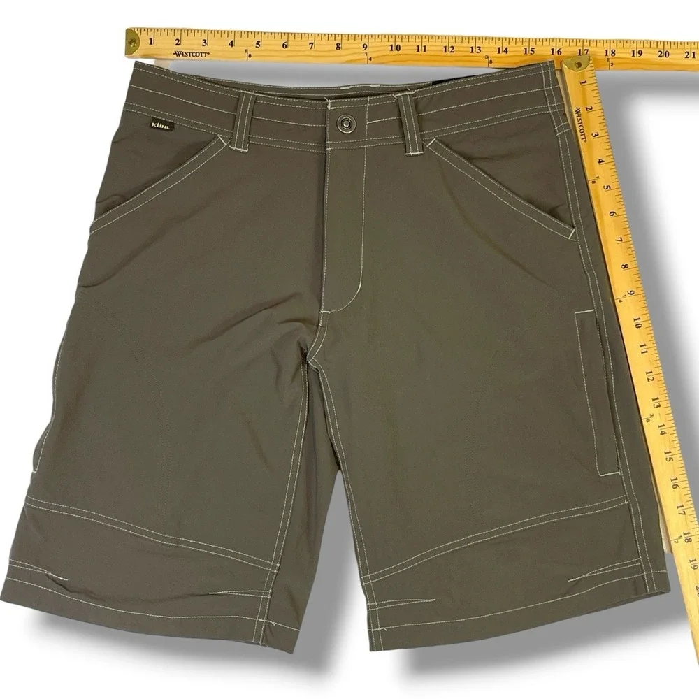 Kuhl Renegade Men 32 Hiking Shorts Brown Stretch Contrast Stitch 11" Inseam - Picture 8 of 12